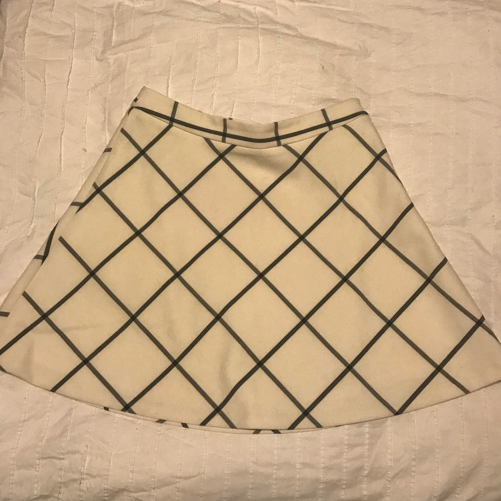 LOFT Windowpane Circle Skirt - Size 6